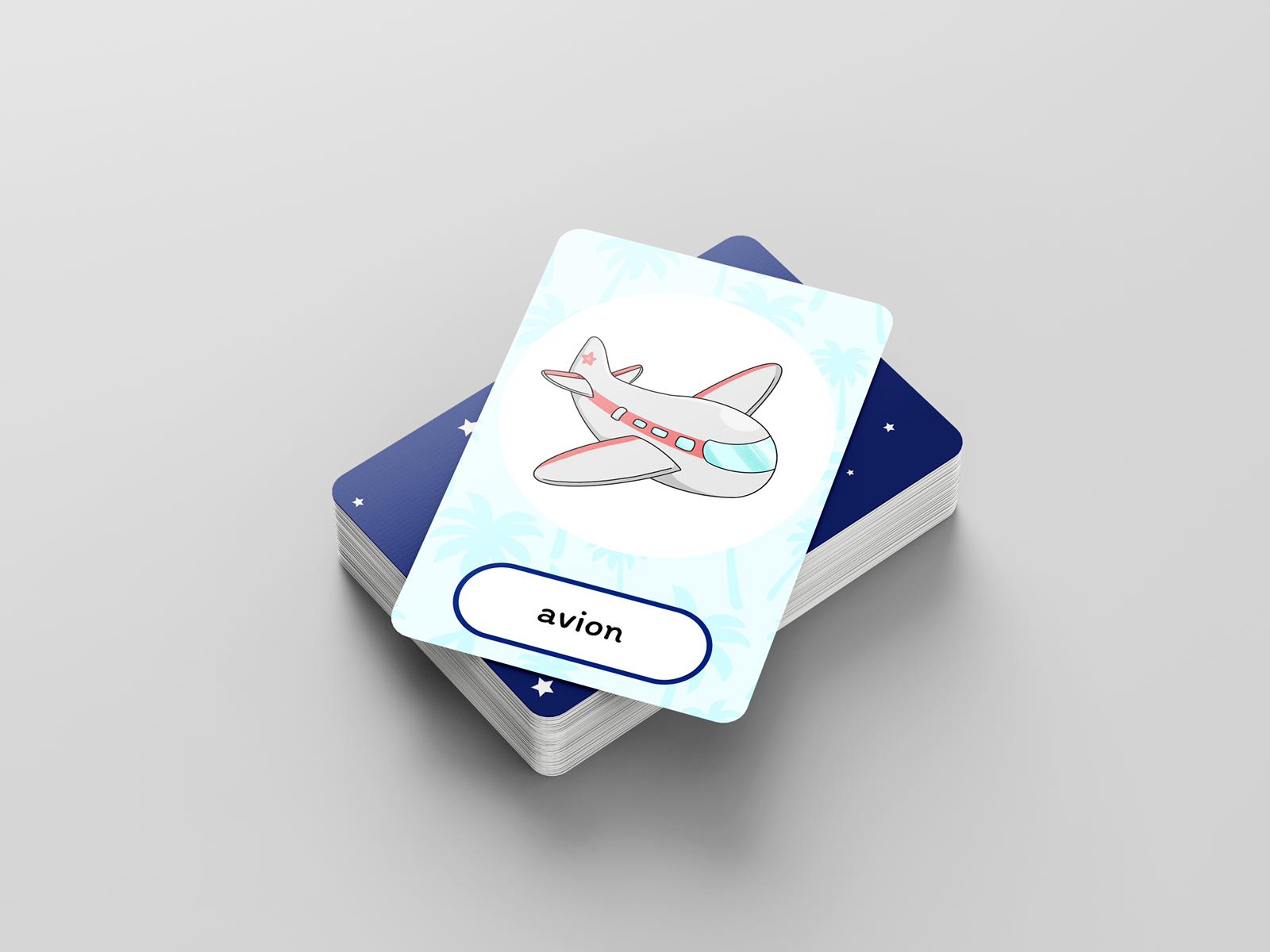 Pak speelkaarten met de afbeelding van een vliegtuig